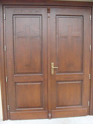 Drzwi rzeźbione  do kościołów